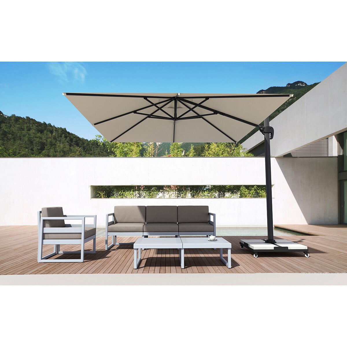 Eral 3x3 Yandan Gövdeli Bahçe Şemsiyesi