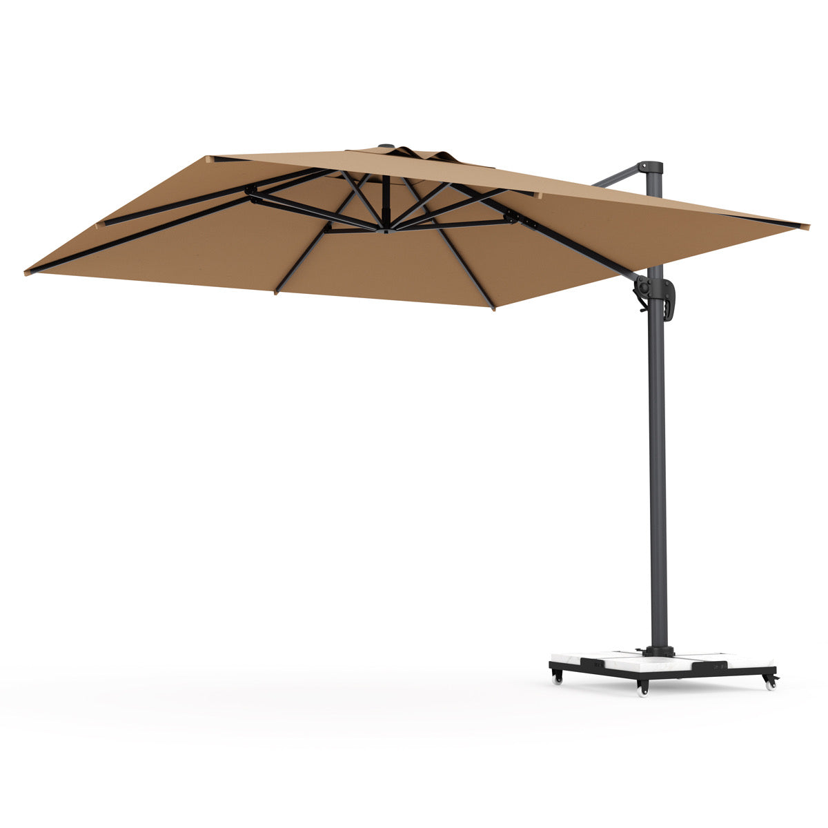 Eral 3x3 yandan direkli bahçe şemsiyesi, 3 x 3 m ölçüde dış mekân gölgelendirme – Eral Garden